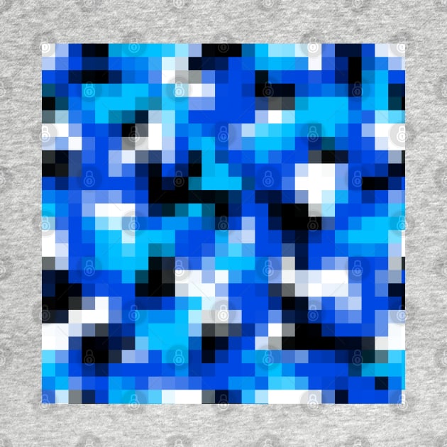 Pixelated Marine Blue Camouflage Design by DankFutura